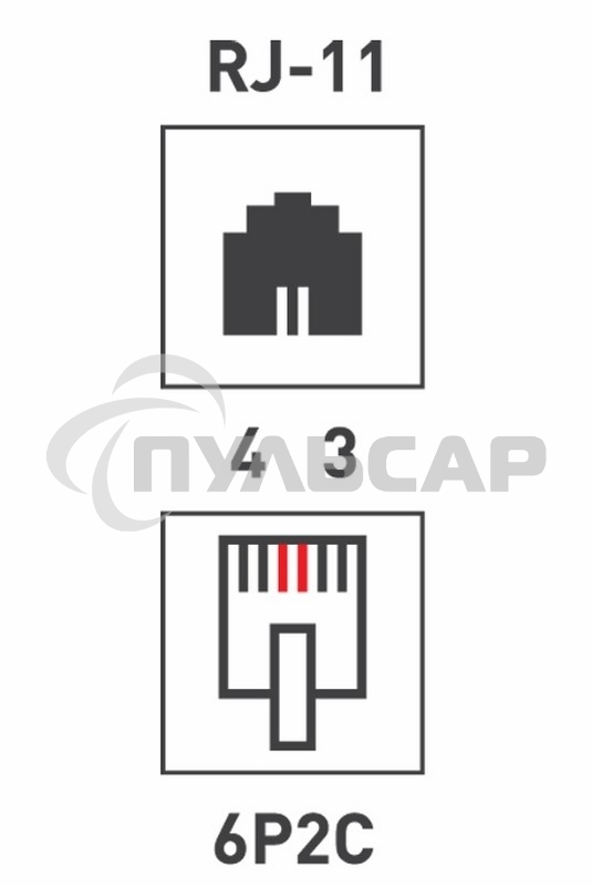 Рoзетка телефонная внешняя PROconnect, 1 порт RJ-11(6P-2C), категория 3, (50 шт/уп)
