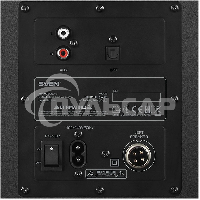 Акустическая система SVEN АС MC-30, черный (200 Вт, Bluetooth, пульт, Optical)