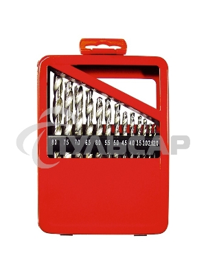 Набор сверл Matrix по металлу, 2-8 мм, HSS, 13 шт., метал. коробка цил. хвостовик