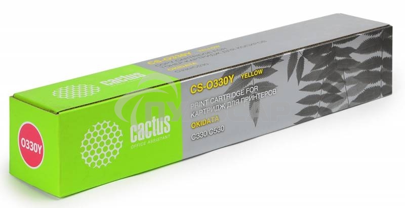 Картридж лазерный Cactus CS-O330Y желтый (3000 стр.) для OKI C330/C530