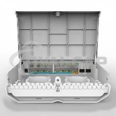 Коммутатор MikroTik Cloud Router Switch 318-16P-2S+OUT with 800MHz CPU, 256MB RAM, 16x Gigabit LAN with PoE-out, 2xSFP+ cages, RouterOS L5 or SwitchOS (dual boot), outdoor enclosure, mounting kit (power supply N