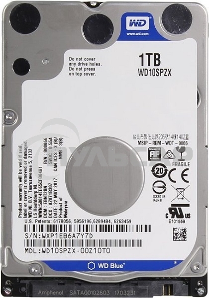 Жесткий диск Western Digital Blue™ WD10SPZX 1ТБ 2,5