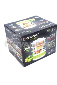 Пароварка Endever Vita-171, белый/зеленый, мощность 1000 Вт, объем 11 л