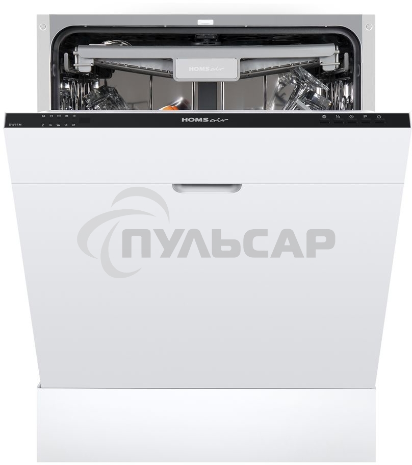 Встраиваемая посудомоечная машина HOMSair DW67M, черный, 59.8 см, 14 компл., 47 дБ, класс A++