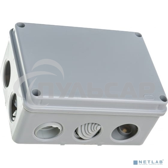 Коробка КМ41242 распаячная Iek UKO10-150-110-070-K41-55 для о/п 150х110х70 мм IP55 (RAL7035, 10 гермовводов)