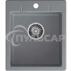 Мойка GRANFEST URBAN 242 1-чаша 420*490мм, монтаж: врезной, материал: кварц, темно-серый