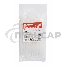 Хомут-стяжка кабельная нейлоновая Rexant 150 x3,6 мм, белая, упаковка 100 шт.