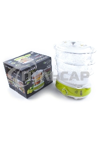 Пароварка Endever Vita-171, белый/зеленый, мощность 1000 Вт, объем 11 л