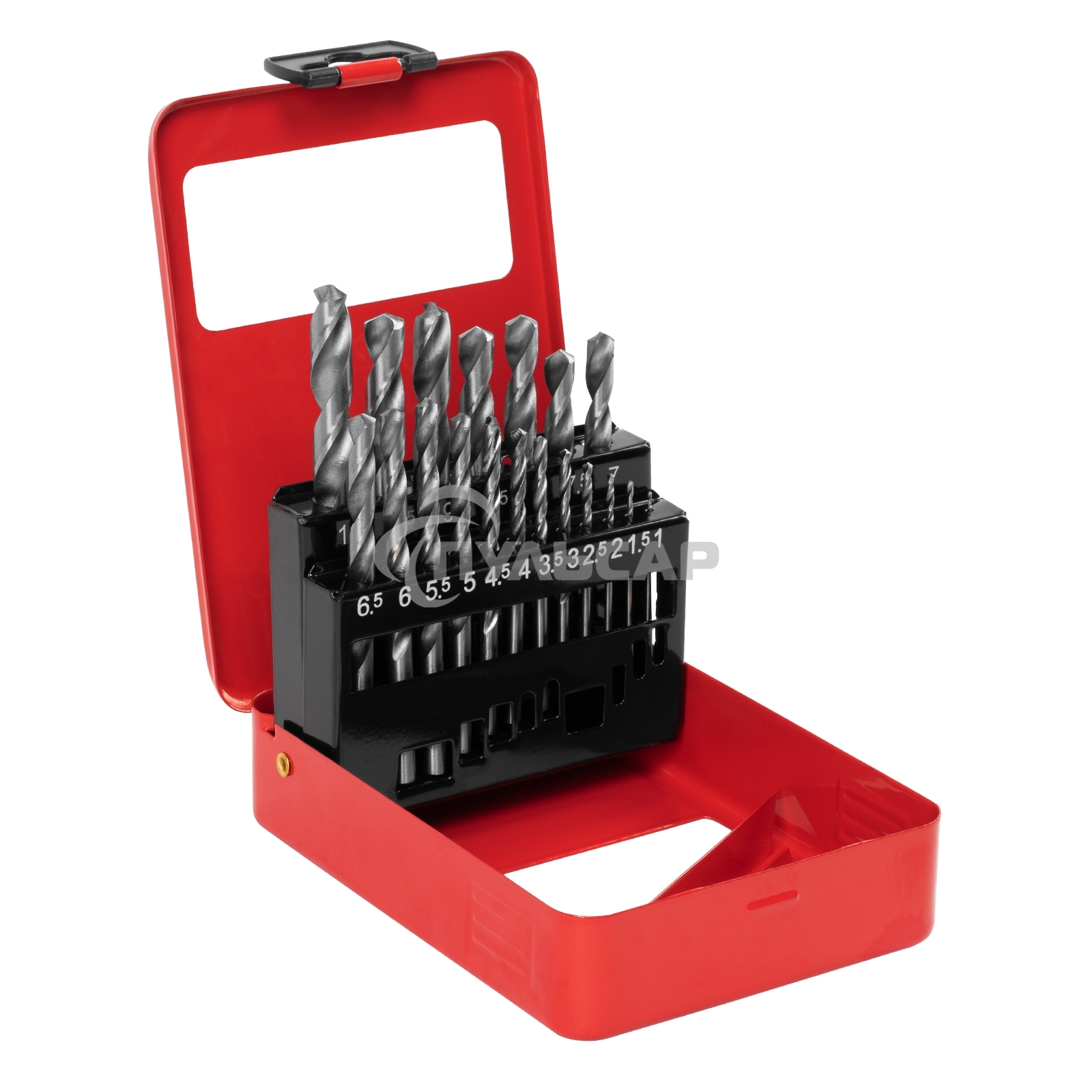 Набор сверл Matrix по металлу 1-10мм hss 19шт метал. коробка цил. хвостовик