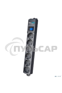 Сетевой фильтр Surge protector Pilot S Max (5 euros + 1GP), 15A/3.5kVA, automatic, 5 m, graphite
