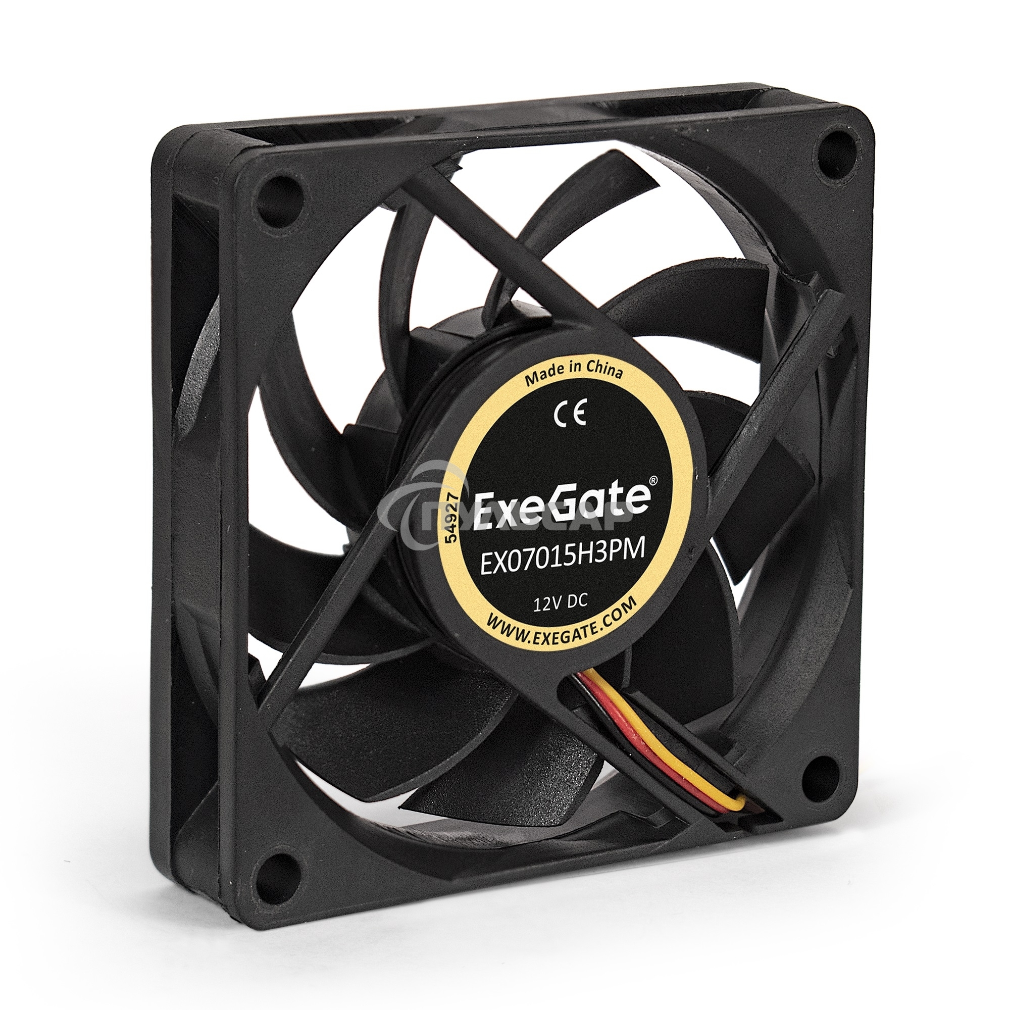 Вентилятор для корпуса ExeGate EX07015H3PM черный, 70 мм, 3000 об/мин, 26 дБ, 3 pin
