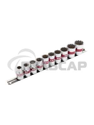 Набор торцевых головок Rexant 1/2, двенадцатигранные, CrV, 10 шт., 10-24 мм