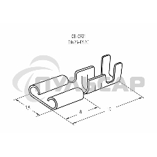 Клемма плоская гнездо 7.5 мм 1-2.5 мм² (РП-м 2.5-(6.3)) Rexant