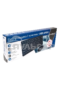 Комплект клавиатура+мышь беспроводные Gembird KBS-9100, 2.4ГГц, черный, 84кл, 1600 DPI, бат. в компл.