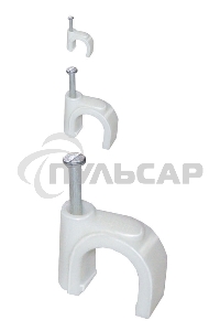 Скоба креп. прям. 10мм с гвозд. (уп.100шт) ИЭК USK21-10-100