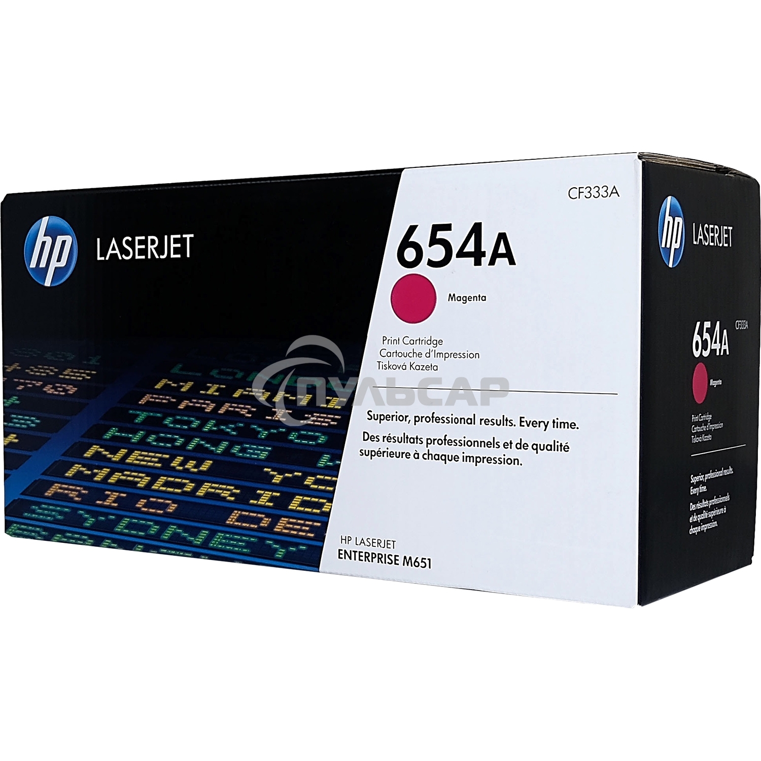 Тонер Картридж HP 654A CF333A пурпурный для HP CLJ Ent M651n/M651dn/M651xh/M680dn/M680f (15000стр.)