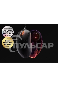 Мышь проводная SteelSeries Prime черный, 18000 dpi, USB, кнопки - 6
