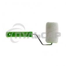 Валик ИСКУССТВЕННЫЙ МЕХ с ручкой, 100 мм, ворс 15 мм, D 48 мм, D руч. - 6 мм, полиэстер Сибртех