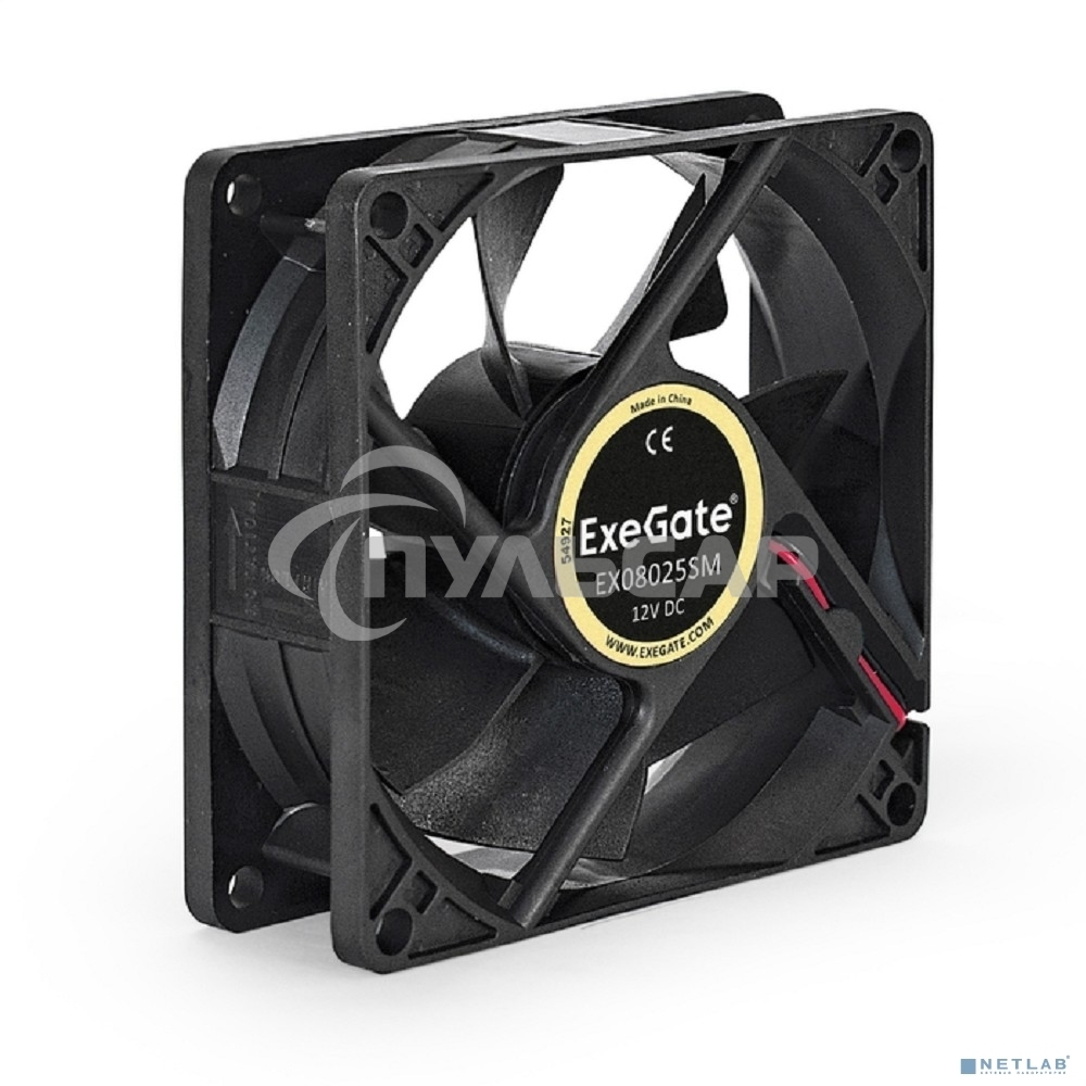 Вентилятор для корпуса ExeGate EX08025SM черный, 80 мм, 2200 об/мин, 22.5 дБ
