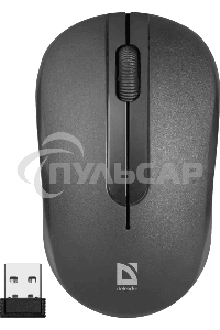 Мышь беспроводная Defender Datum MM-285 черный, 1600 dpi, радиоканал, USB, кнопки - 3