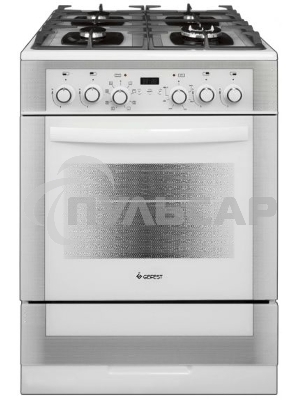 Плита комбинированная Gefest ПГЭ 6502-03 0242 белый, конфорок 4 газовых, духовка 55 л, 60 см x 85 см x 60 см