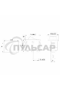 Выключатель клавишный 250V 3А (2с) ON-OFF белый Micro Rexant