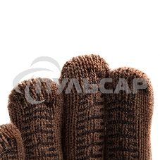 Перчатки трикотажные, двойные, полушерстяные, с ПВХ покрытием, Россия Сибртех