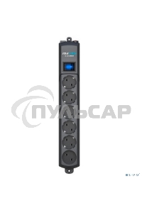 Сетевой фильтр Surge protector Pilot S Max (5 euros + 1GP), 15A/3.5kVA, automatic, 5 m, graphite