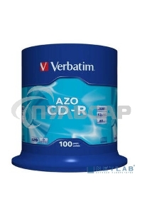 Диск CD-R Verbatim 700Mb 52x 100 шт., DataLife+ Cake Box Pastel Color (43430)