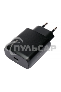 Зарядное устройство Cablexpert MP3A-PC-60 20Вт GaN, 3А, QC4.0/PD, 1xType-C, черный, пакет