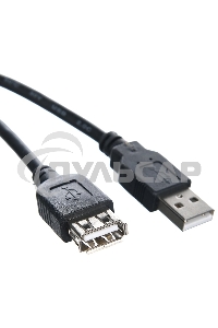 Кабель удлинительный TELECOM USB2.0 <Am-->Af> 1,5 м черный <TUS6990-1.5M>