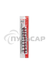 Набор торцевых головок Rexant 1/2, двенадцатигранные, CrV, 10 шт., 10-24 мм