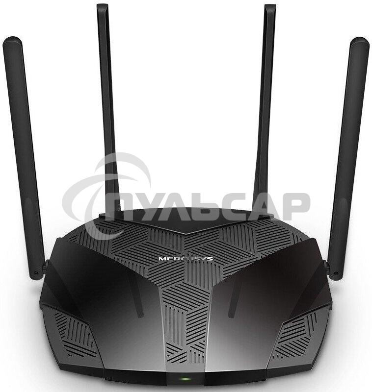 Двухдиапазонный роутер MERCUSYS AX3000 Wi-Fi 6, до 574 Мбит/с на 2,4 ГГц + до 2402 Мбит/с на 5 ГГц,4 фиксированные внешние антенны, 3 гигабитных порта LAN, 1 гигабитный порт WAN