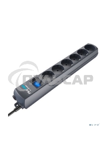 Сетевой фильтр Surge protector Pilot S Max (5 euros + 1GP), 15A/3.5kVA, automatic, 5 m, graphite