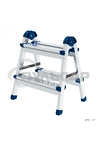 Стремянка Сибртех двухсторонняя 2 ст., сталь профиль, стальные ступени 97982