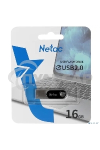 Флешка USB Netac U278 NT03U278N-016G-20PN, 16 Gb, USB 2.0, металлическая матовая