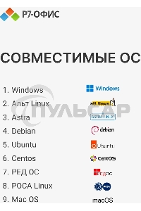 Офисное приложение Р7-Офис Профессиональный. Для бизнеса 1польз. бессрочно ТП 1г (R7DTb.UI.RT.NGUL0.0823.001BE)