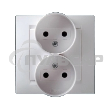 Розетка SIMON 15 1590457-0302-я без заземления белая в сборе с рамкой литая моноблок Розетка SIMON 15 1590457-0302-я без заземления белая в сборе с рамкой литая моноблок