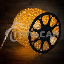 Дюралайт Neon-night LED, постоянное свечение (2W) - желтый, 36 LED/м, бухта 100м