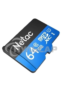 Флеш карта microSDHC 64Gb Netac P500 <NT02P500STN-064G-R> (с SD адаптером) 80Mb/s