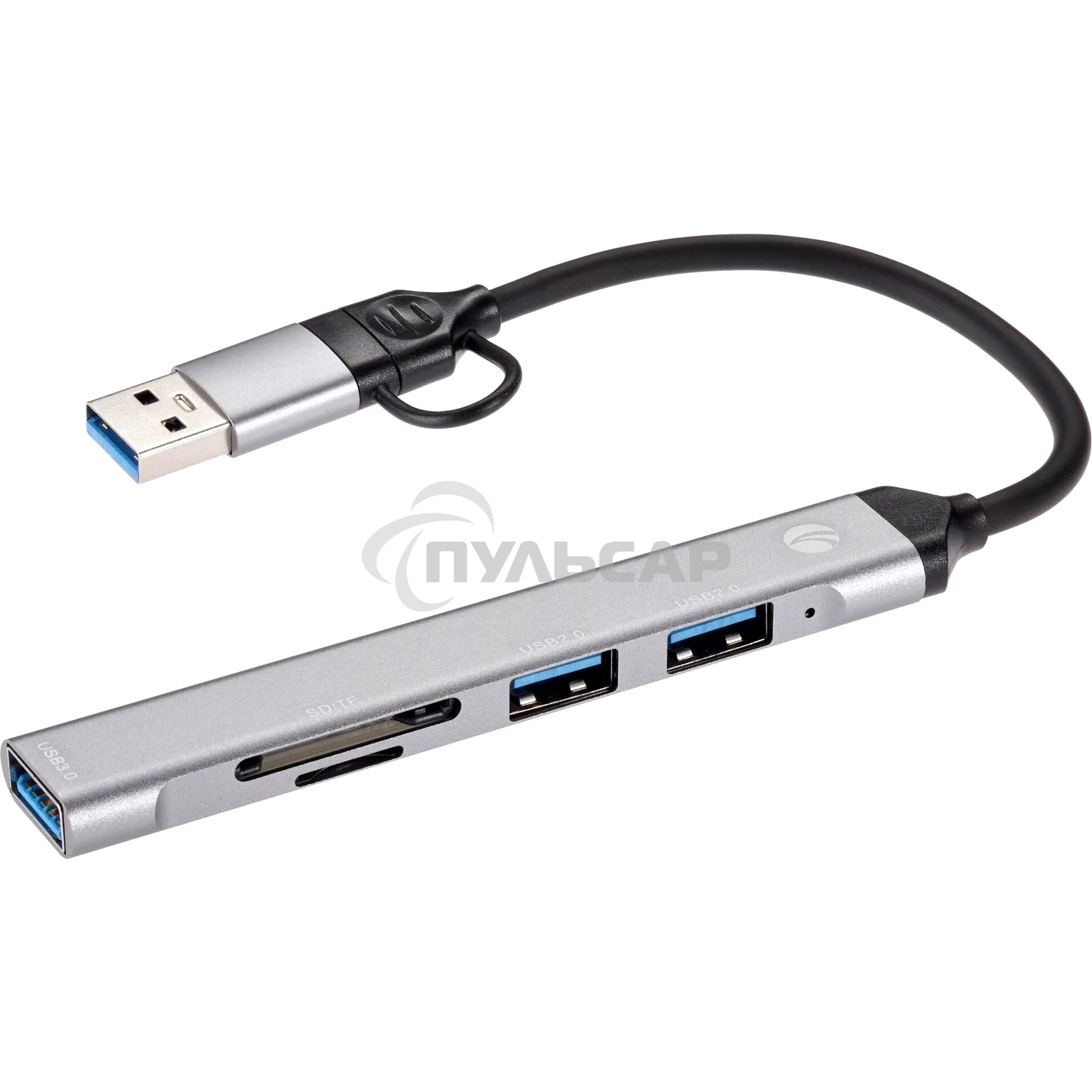 USB концентратор TypeC+adapter-->USB3.0+2USB2,0+SD+TF, VCOM