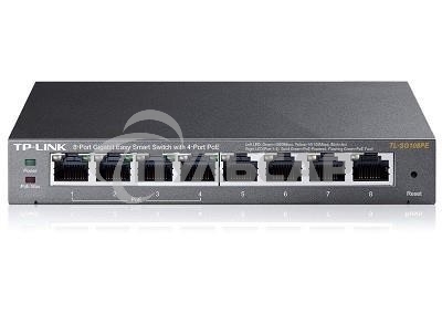Коммутатор TP-Link SMB TL-SG108PE Easy Smart гигабитный 8-портовый коммутатор с 4 портами PoE