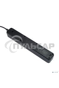 Сетевой фильтр Гарнизон 2.0 EPS-5-B-3 5р, 10А, 3м, ур.защиты 2+, черный, пакет (21443)