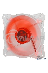 Вентилятор для корпуса Crown CMCF-12025S-1210 прозрачный/красный, 120 мм, 1650 об/мин, 28 дБ, 3 pin