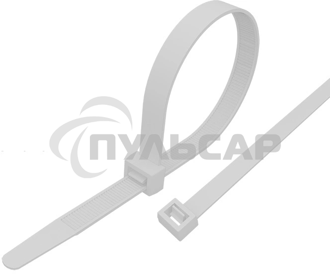 Хомут-стяжка кабельная нейлоновая Rexant 300 x 3,6 мм, белая, упаковка 100 шт.