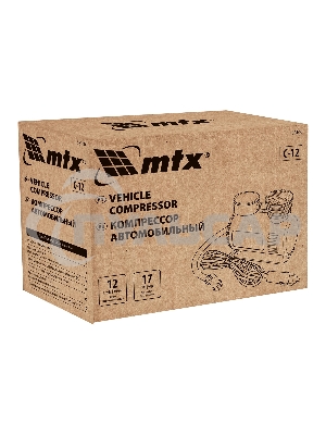 Компрессор автомобильный С-12, 12 В, 17 атм., 12 л/мин MTX