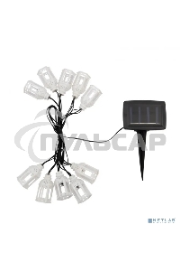 Каскад Lamper Керосиновая Лампа LED 5 м с выносной солнечной панелью 2 м и аккумулятором, IP65, 2 режима работы: мигание и постоянное теплое белое све