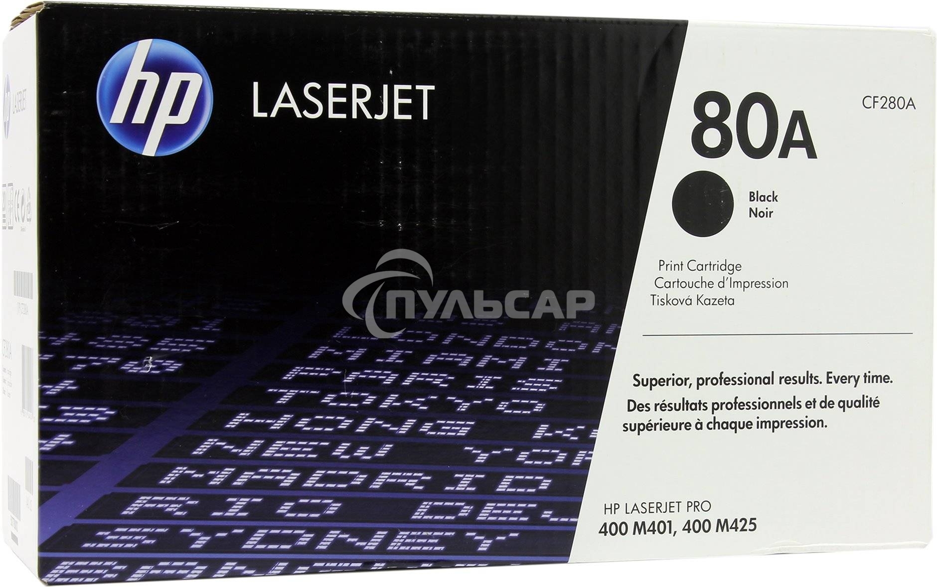 Картридж лазерный HP 80A (CF280A) черный для LaserJet Pro 400 M401/M425 2700 стр.