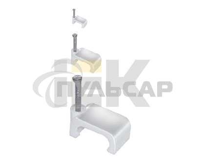 Скоба креп. прям. 6мм с гвозд. (уп.100шт) ИЭК USK21-06-100