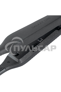 Щипцы для волос Galaxy Line GL 4522, черный, 30 Вт, керамическое покрытие рабочей поверхности, размер пластин 100х9 мм, нагревательный элемент с защитой от перегрева, температура 180°С, индикатор работы, петля для подвешивания, длина шнура 1,7